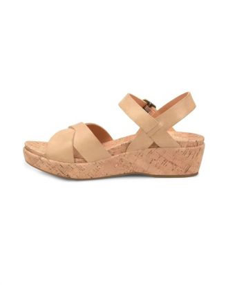 Kork-ease Womens Myrna 2.0 Ankle Strap Wedge Sandal In Natural
