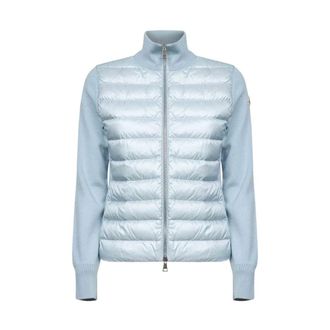 Moncler Winter Jackets, female, Blue, Size: S Sweater