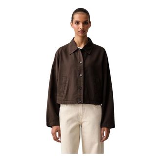 Marc O'Polo Jassen, Dames, Bruin, L, Katoen, Korte Shacket