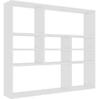 vidaXL Vidaxl - Estanter&iacute;a De Pared Madera Contrachapada Blanco 90x16x78 Cm