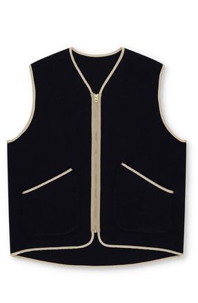 Fortela Wool Vest in Navy Blue at Nordstrom, Size Small Eu