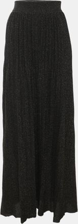 M Missoni Metallic Black Lurex And Knit Maxi Skirt