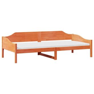 Berkfield Home Modern Bed Frame without Mattress Wax Brown 80x200 cm Solid Wood Pine