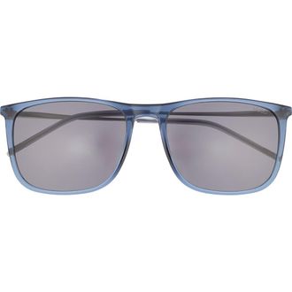 BOSS 57mm Square Sunglasses in Blue Palladium at Nordstrom Rack