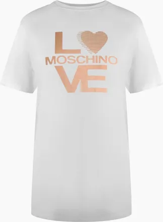 Love Moschino Womens Love Moschino Bold Logo White T-Shirt - Size: 18/16