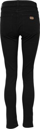 Dolce & Gabbana Womens Black Cotton Logo Skinny Midwaist Denim Jeans Elastane Clothing