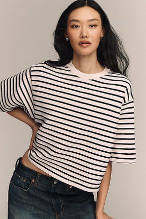 Anine Bing Myers Crew Neck Crop Tee
