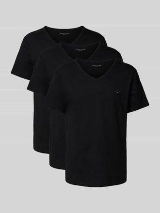 Tommy Hilfiger T-Shirt Set aus reiner Baumwolle im 3er-Pack in Black, Größe XL