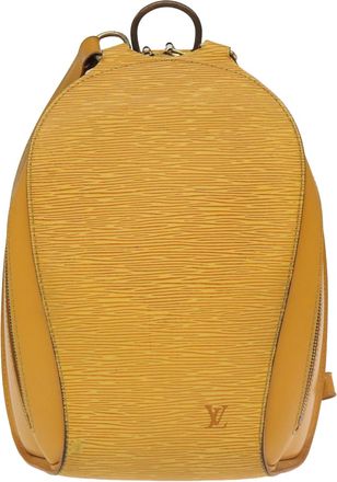 Louis Vuitton Mabillon Yellow Leather Backpack Bag (Pre-Owned)
