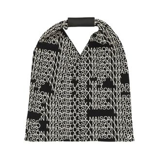Maison Margiela Medium Japanese tas van bedrukt canvas - unisex - Tassen - Zwart - Maat: ONE Size Katoen