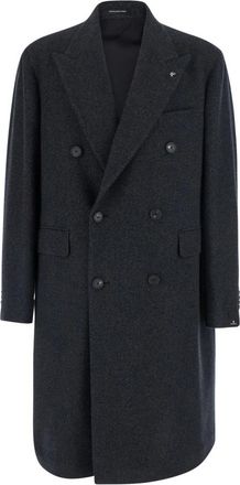 Tagliatore Double-Breasted Coats - Heren - Mantel - Grijs - 2XL - Jassen