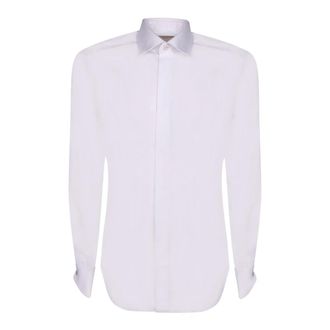Dell'Oglio Iconic Shirt - Heren - Zakelijke Overhemden - Wit - 2XL - Katoen - Overhemden