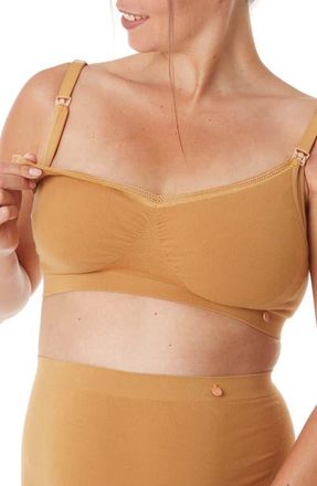 Cache Coeur Organic Maternity and nursing seamless bra in Cumin at Nordstrom, Size X-Large