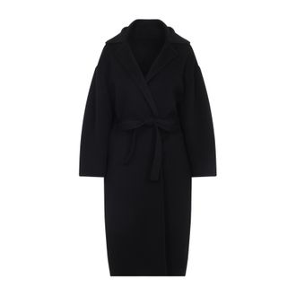 Alberta Ferretti Alberta Ferretti Womens Double Coat - Black Cashmere - Size X-Small