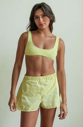 Dippin' Daisy's Swimwear Sundaze Boxer Short in Baby Yellow at Nordstrom, Size X-Large