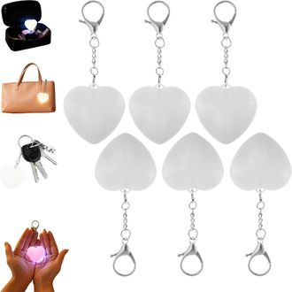 Generic Love Wallet Tote Bag Touch Sensing Light, Purse Light Handbag Light with Sensor Heart Keychain for Inside Purse Women Girls Gift Rechargeable LED (6Pc