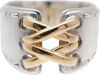 Herm&egrave;s Yellow Gold (18K) Silver 925 Band Ring (Pre-Owned)