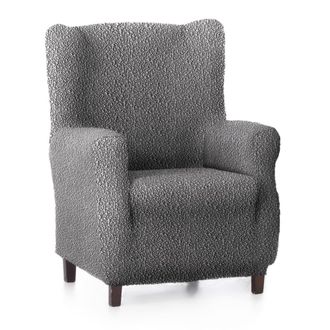 Eysa Funda de sill&oacute;n orejero el&aacute;stica gris oscuro 70 - 100 cm