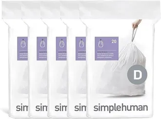 Simplehuman Code D Custom Fit Liners with Quick Dispense Packs in 100 Liners at Nordstrom, Size Refill