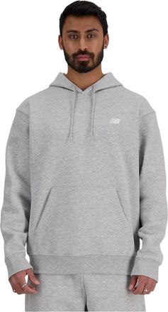 New Balance Sport Essentials Logo Relaxed Fit Long Sleeve Hoodie in Gray Men
