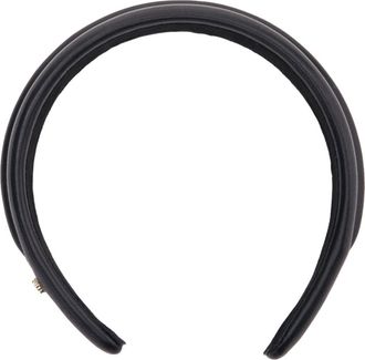 Maje Leather headband in Black at Nordstrom