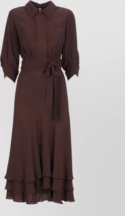 Elisabetta Franchi viscose dress three quarter sleeves belted