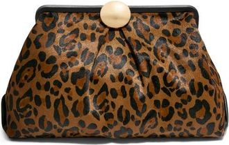 Aim&eacute;e Extra Large Full Circle Frame Clutch in Wildcat Haircalf at Nordstrom