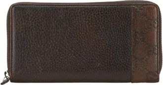 Gucci Pre-owned Wallets, female, Brown, Size: ONE SIZE Pre-owned Leather wallets