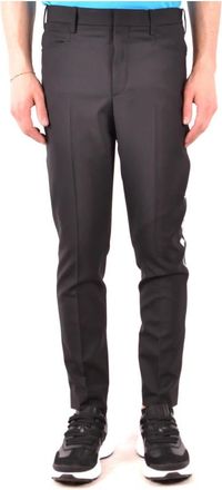 Neil Barrett Stijlvolle Broeken voor Mannen - Heren - Slim Fit Broeken - Zwart - S - Broeken