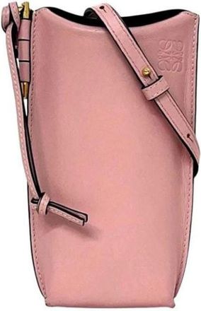 Loewe Pre-owned Cross Body Bags, female, Pink, Size: ONE SIZE Pre-owned Leather Shoulder Bag