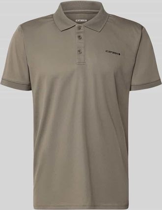 Icepeak Icepeak Regular Fit Poloshirt mit Logo-Print Modell BELLMONT in Graphit, Gr&ouml;&szlig;e XXL