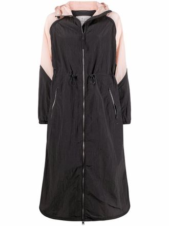 Woolrich two-tone panelled coat - women - Polyamide - L - 1643 BLACK BLOCK