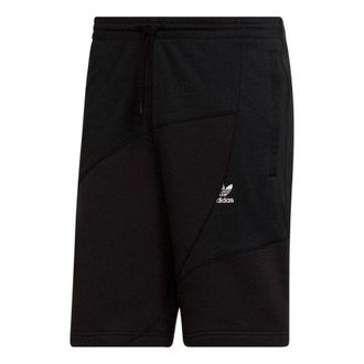 adidas Mens adidas originals Logo Printing Splicing Casual Shorts Black HG1442