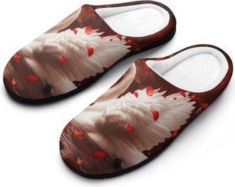 Generic Lotuses Lake Swan Mens Slippers Comfortable And Non-slip Cotton Slipper Shoe for House
