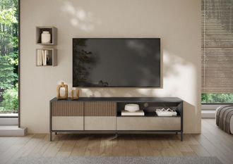 Inosign Lowboard »Everest Breite 206 cm, TV-Board mit 2 Türen u. 1 Schubkasten« Fernsehtisch, TV-Schrank, Soft/Self Closing, Korpus 22 mm