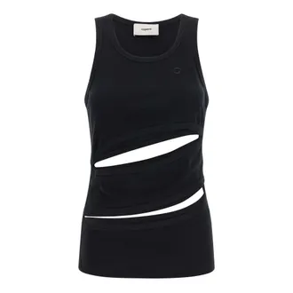 Coperni Sleeveless Tops, female, Black, Size: XS Spiral Tank Top