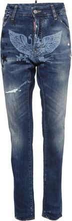 Dsquared2 Jeans dritti effetto vissuto - Blu