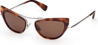 Max Mara MM0172 52E Womens Sunglasses Tortoiseshell Size 53