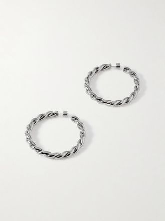 Jennifer Fisher Orecchini A Cerchio Con Finitura Argento Twisted Lilly 2