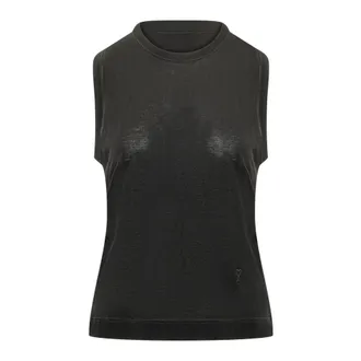 Ami Sleeveless Tops, female, Black, Size: XS Classic Fit Tank Top