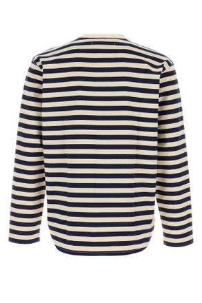 Junya Watanabe Mens Embroidered Cotton Oversize T-Shirt Ntrlnavy Exterior