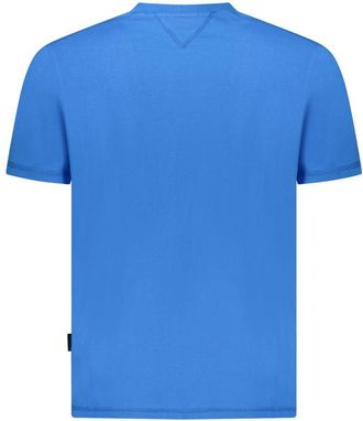 Napapijri Logo-Print Cotton T-Shirt - Blue