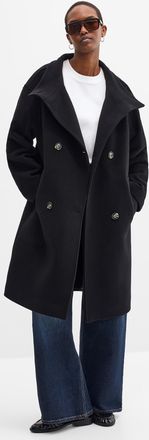 Contemporaine Womens Wool-blend stand-collar oversized overcoat Exclusive collection from Italy
