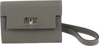 Hermès Gray Coin Purse/Coin Case (Pre-Owned)