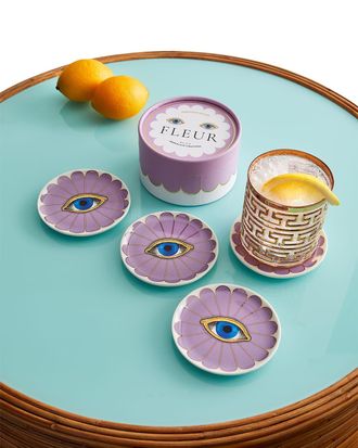 Jonathan Adler Fleur Coasters Purple