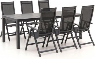 Bellagio la vita attrattiva Bellagio Trappeto/Menzano 220cm dining tuinset 7-delig verstelbaar