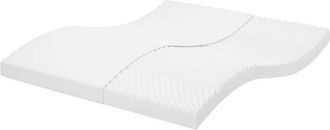 vidaXL Colchón de espuma de 7 zonas dureza 20 ILD blanco 180x220 cm vidaXL