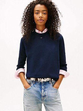 Tommy Hilfiger Flag Embroidery Crew Neck Jumper