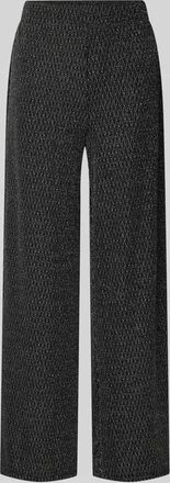 Only Wide Leg Hose mit elastischem Bund Modell CAROL in Metallic Black, Größe XL