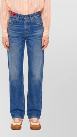 Chlo&eacute; high-rise slim-fit straight-leg denim jeans